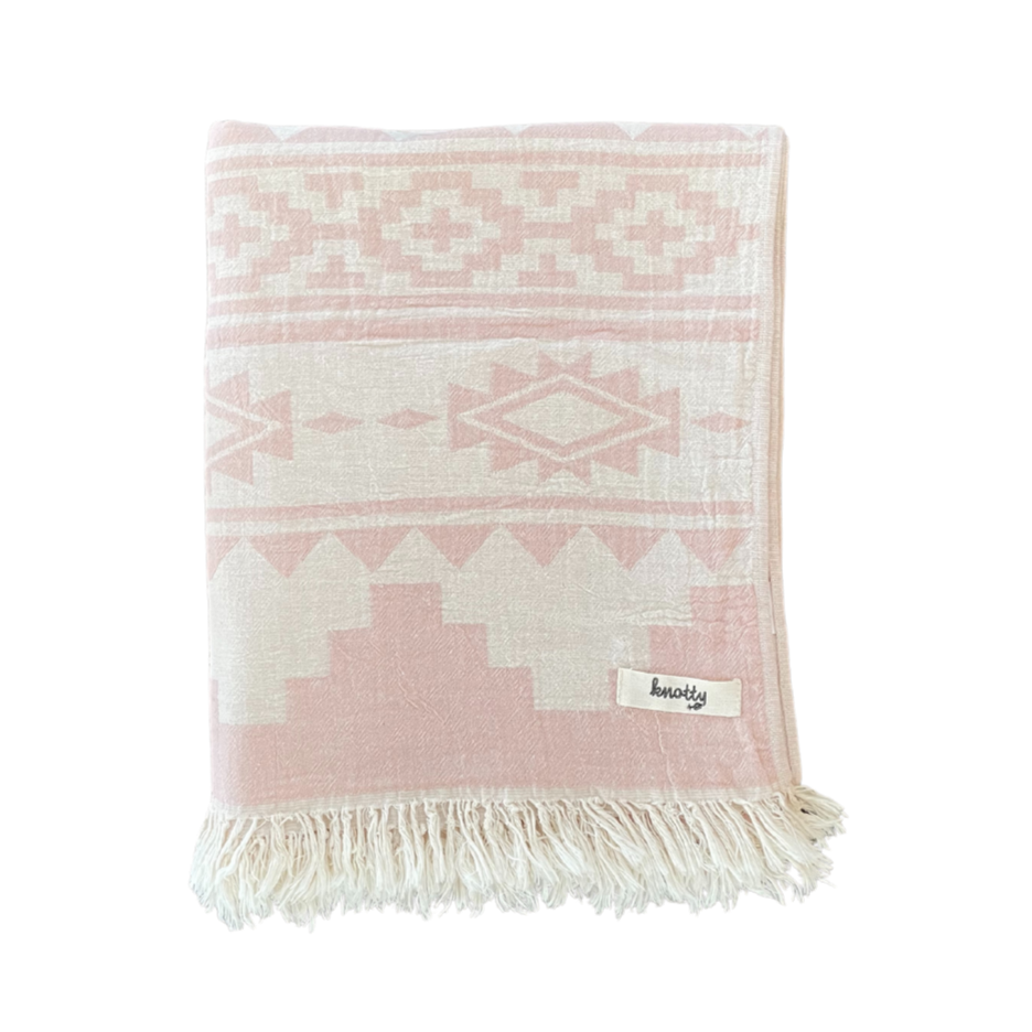 Arizona Knotty Beach Blanket - Rose Smoke